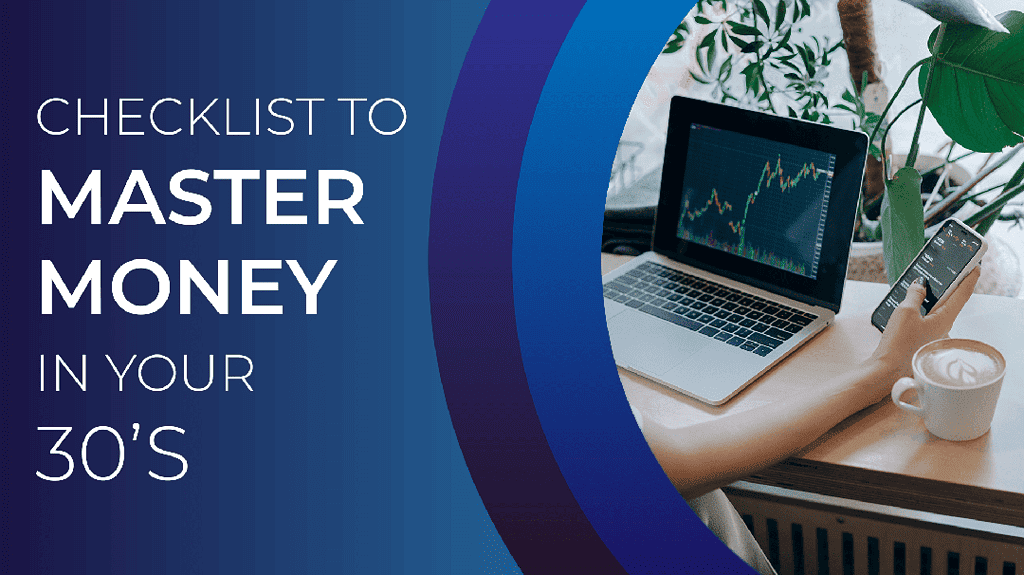 master money in your 30's blog post: female at coffee shop learning modern financial skills